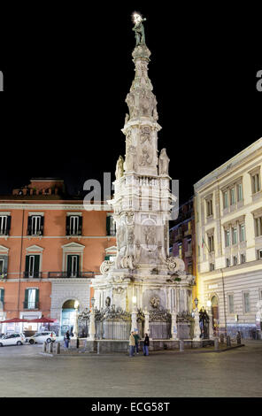 Guglia dell'Immacolata Vergine / Guglia dell' Immacolata colonna della peste, Napoli, campania, Italy Foto Stock