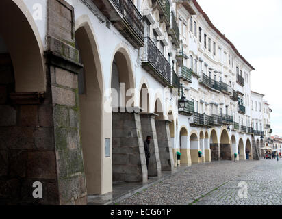 Evora vie d'inverno. Foto Stock