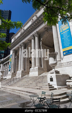 La Biblioteca Pubblica di New York, New York City Foto Stock