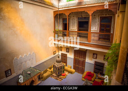 Dettaglio da Amlal Riad di Marrakech, Marocco. Foto Stock