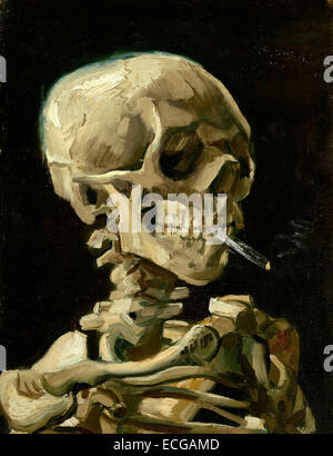 Cranio di uno scheletro con sigaretta accesa, 1885-1886, Vincent Van Gogh Foto Stock