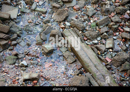 Massi lungo il fiume Tamigi Foto Stock