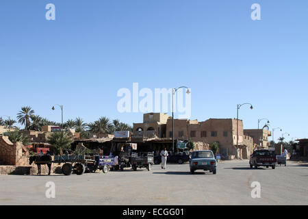 La piazza principale di oasi di Siwa, Egitto Foto Stock