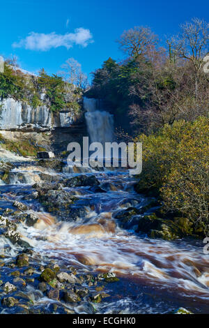 Thornton vigore Waterfall - Yorkshire Dales, England, Regno Unito Foto Stock