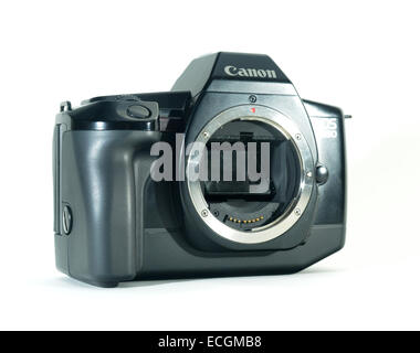 Canon EOS 650 film SLR Fotocamera, prima generazione delle auto della gamma di messa a fuoco Foto Stock