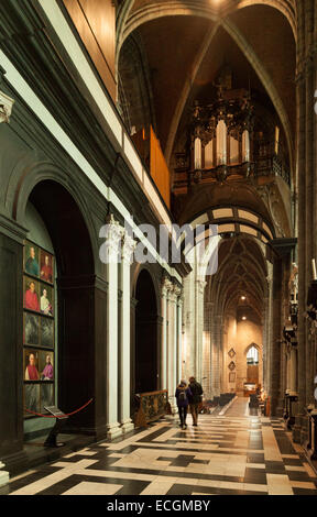 Interno, la Cattedrale di San Bavo, Gand, Belgio Foto Stock