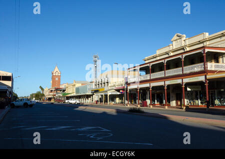 Strada principale e Post Office, Argent Street, Broken Hill, Nuovo Galles del Sud, Australia Foto Stock