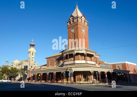 Strada principale e Post Office, Argent Street, Broken Hill, Nuovo Galles del Sud, Australia Foto Stock