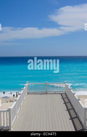 Spiaggia di Cancun, Caribe, Quintana Roo stato, Riviera Maya, la penisola dello Yucatan, Messico Foto Stock