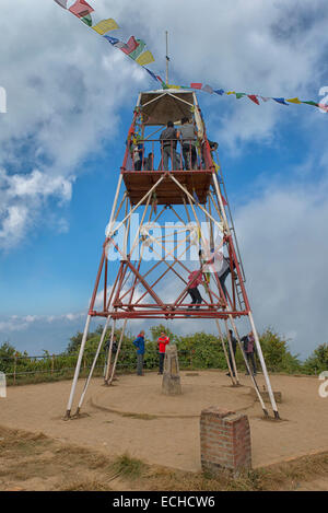 Torre di avvistamento a Nagarkot, Nepal Foto Stock