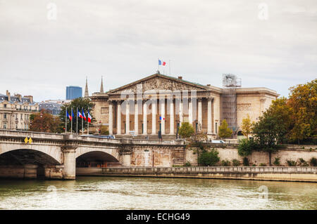 Assemblea nazionale (Assemblee Nationale) edificio di Parigi, Francia Foto Stock