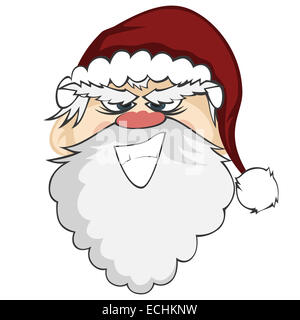 Babbo Natale con un sorriso arrabbiato Foto Stock