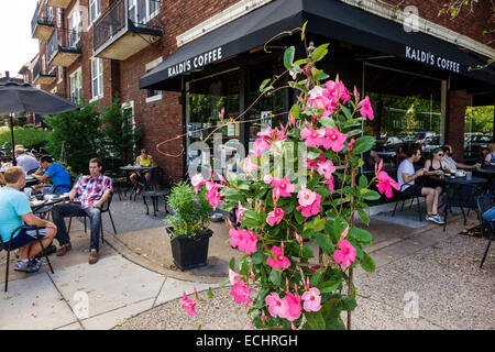 Saint St. Louis Missouri, Hi-Pointe, De Mun quartiere storico, quartiere, Kaldi's Coffeehouse, caffetteria, ristorante ristoranti, ristoranti, ristoranti, ristoranti, caffè Foto Stock