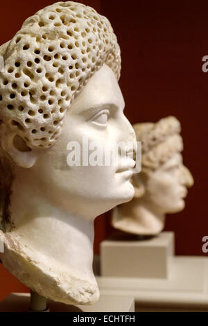 Saint St. Louis Missouri,Forest Park,Saint Louis Art Museum,galleria,mostra collezione d'arte,arte antica,romana,busto,testa,scultura,marmo Foto Stock