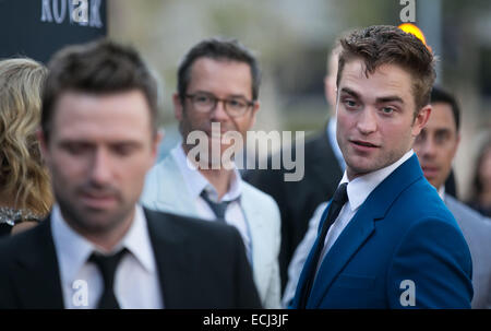 La premiere di un24's "Rover" al Regency Bruin Theatre di Westwood - Arrivi con: David Michod,Guy Pearce,Robert Pattinson dove: Los Angeles, California, Stati Uniti quando: 12 Giu 2014 Foto Stock