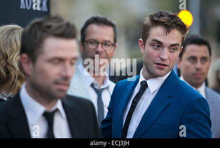 La premiere di un24's "Rover" al Regency Bruin Theatre di Westwood - Arrivi con: David Michod,Guy Pearce,Robert Pattinson dove: Los Angeles, California, Stati Uniti quando: 12 Giu 2014 Foto Stock