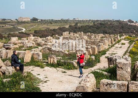 L'Italia, sicilia, Selinunte, il parco archeologico della antica città greca Foto Stock