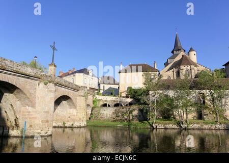 Francia, Creuse, La Celle Dunoise, Creuse valley Foto Stock