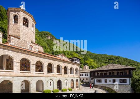 Repubblica di Macedonia, Mavrovo e Rostoucha, il monastero ortodosso di St John Bigorski Foto Stock