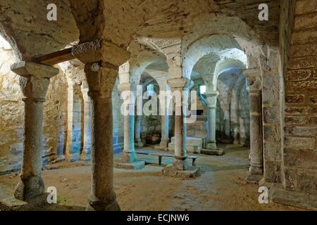 Francia, Creuse, Ahun, cripta del XI secolo Foto Stock