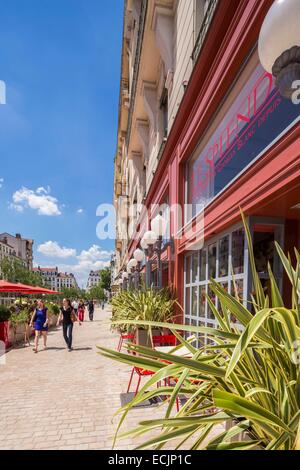Francia, Rhone, Lione, la Brasserie Le splendide, Jules Ferry square Foto Stock