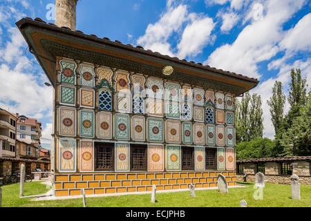 Repubblica di Macedonia, Tetovo, moschea ottomana verniciato Foto Stock