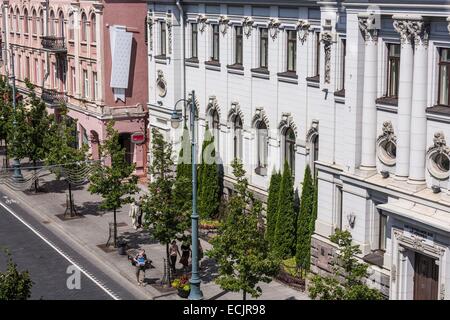 La Lituania (paesi baltici), Vilnius, centro storico, classificato come patrimonio mondiale dall UNESCO, Gedimino's avenue Foto Stock