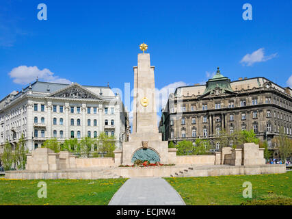Budapest, Ungheria. Szabadsag ter (quadrato). Esercito sovietico Memorial Foto Stock