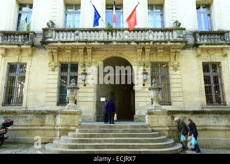 Francia, Gard, Uzes, Municipio un edificio elencato Foto Stock