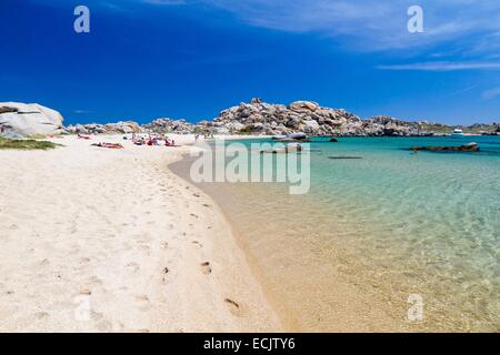 Francia, Corse du Sud, Isole Lavezzi, Cala di l'Achiarina Foto Stock