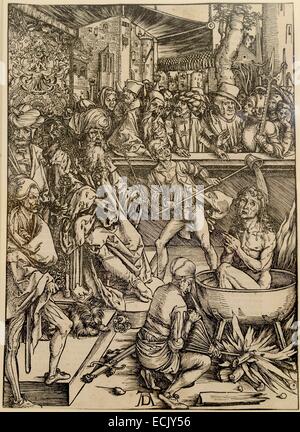 Francia, Marne, Reims, Hotel le Vergeur museum, Albrecht Dürer di incisione di una serie sull'Apocalisse Foto Stock