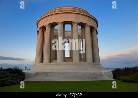 Francia, Meuse, Lorraine Parco Regionale, Cotes de Meuse, Monumento ai soldati americani a Montsec commemora la offensive da forze statunitensi sul Saint Mihiel salienti e durante la Prima Guerra Mondiale Foto Stock