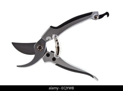 Nuovo forbici sullo sfondo bianco Foto Stock