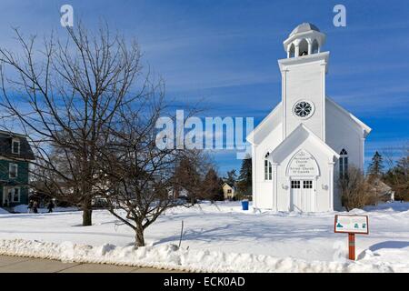 Canada, Québec provincia, la regione della Eastern Townships, il villaggio di Sutton, la chiesa metodista Foto Stock