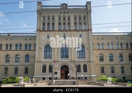 La lettonia, Vidzeme, Riga, capitale europea della cultura 2014, centro storico elencati come patrimonio mondiale dall' UNESCO, Università della Lettonia Foto Stock