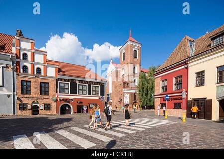 La Lituania (paesi baltici), Kaunas County, Kaunas, nel centro della città vecchia e la cattedrale St-Pierre St-Paul Foto Stock