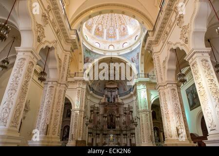 Cuba, La Habana, La Habana Vieja district elencati come patrimonio mondiale dall' UNESCO, interni di Nuestra Senora de la Merced chiesa Foto Stock