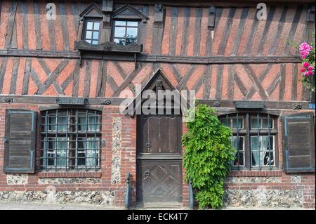 Francia, Seine Maritime, Cleres, medievale casa tipica Foto Stock