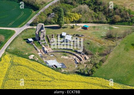 Francia, Vienne Naintre, gallo teatro romano(Vista aerea) Foto Stock