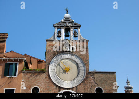 Xv secolo orologio San Giacomo di Rialto Venezia Italia Foto Stock