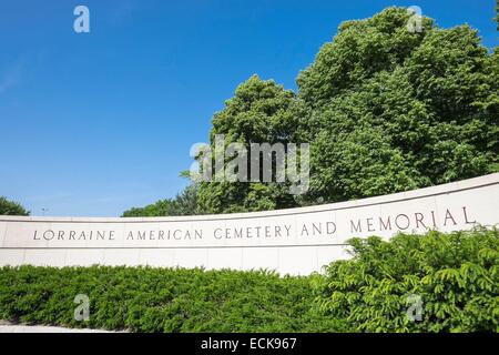 Francia, della Mosella, Saint-Avold, Lorena Cimitero Americano e Memorial, il più grande American II Guerra Mondiale cimitero in Europa Foto Stock