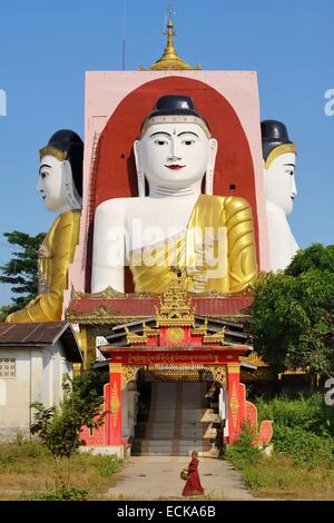 Myanmar (Birmania), Bago (Pegu), Kyaikpun pagoda Foto Stock
