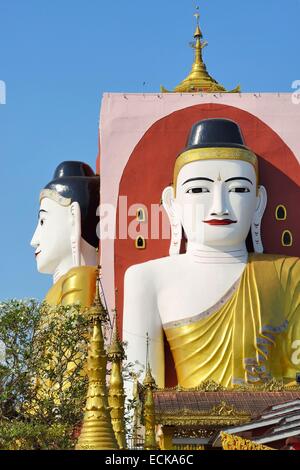 Myanmar (Birmania), Bago (Pegu), Kyaikpun pagoda Foto Stock