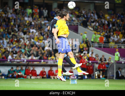 UEFA EURO 2012 gioco Svezia vs Inghilterra Foto Stock