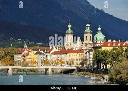 Austria, Tirolo, Innsbruck, la riva sud del fiume Inn, Cattedrale di malattia Saint-Jakob (Saint-Jacques) nella Hofburg Foto Stock