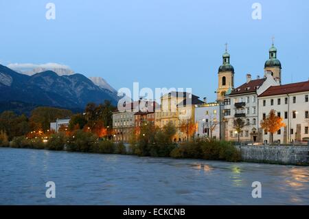 Austria, Tirolo, Innsbruck, la riva sud del fiume Inn, Cattedrale di malattia Saint-Jakob (Saint-Jacques) nella Hofburg Foto Stock