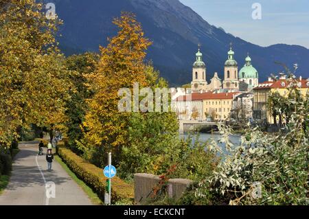 Austria, Tirolo, Innsbruck, la riva sud del fiume Inn, Cattedrale di malattia Saint-Jakob (Saint-Jacques) nella Hofburg Foto Stock