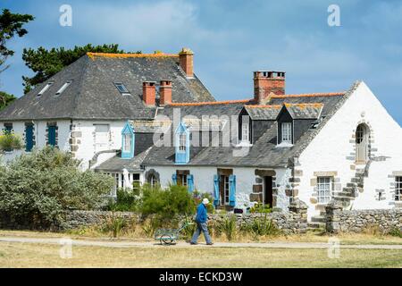Francia, Manche, Cotentin, Chausey island, Grande Ile, casa di Marin Marie (1901 1987), scrittore francese e pittore della marina Foto Stock