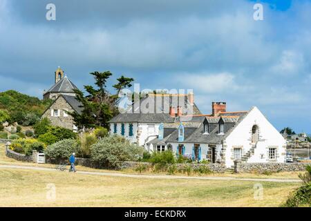 Francia, Manche, Cotentin, Chausey island, Grande Ile, casa di Marin Marie (1901 1987), scrittore francese e pittore della marina Foto Stock