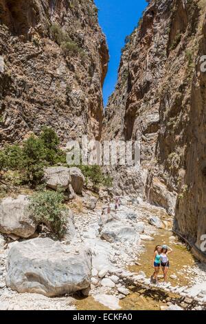 La Grecia, Creta ovest, massiccio dei Monti Bianchi, Samaria Gorge National Park, Riserva della Biosfera dall'UNESCO Foto Stock